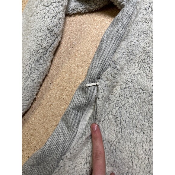 Womens Vintage North Face Grey Deep Pile Outdoor Fleece Jacket Medium E1 - Picture 4 of 7